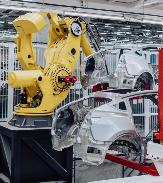 Produktion in der Tesla-Fabrik Berlin-Brandenburg in Grünheide. Foto: Autoren-Union Mobilität/Tesla